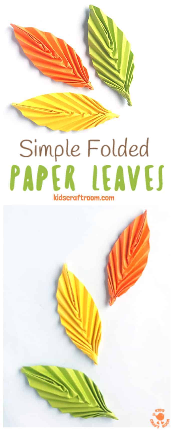 Want to know how to make Folded Paper Leaves quickly and easily? These homemade leaves are so simple and so versatile! Perfect for all sorts of art and craft projects and for homemade decor too. #leaves #leaf #paperleaves #origami #origamileaves #papercrafts #Falldecor #Fallcrafts #Autumn #Autumncrafts