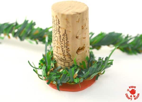 Cork Candle Christmas Ornament step 2.
