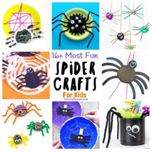A fantastic collection of The Best Spider Crafts For Kids. Even if you're not normally a fan of real creepy crawlies these cute arachnids will have you smiling and wanting to make more! The cutest spider crafts for preschoolers on the web! Great as Halloween crafts. #spiders #spider #spidercrafts #spidercraftideas #spidercraftprojects #spideractivities #halloween #halloweencrafts #preschoolers #kidscrafts #kidscraft #craftsforkids #kidscraftroom