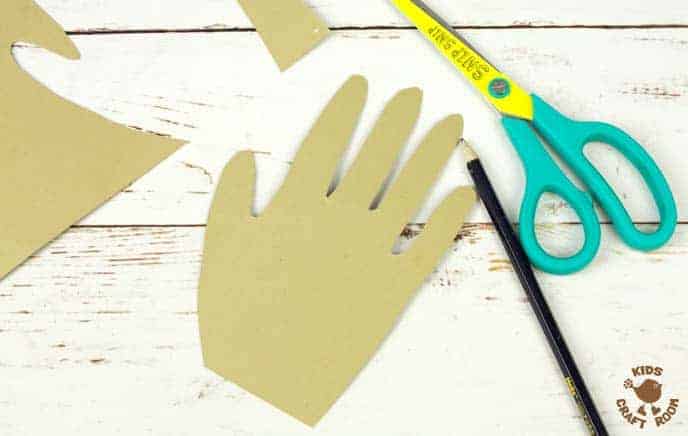Handprint Acorn Craft - Lacing Activity Step 1