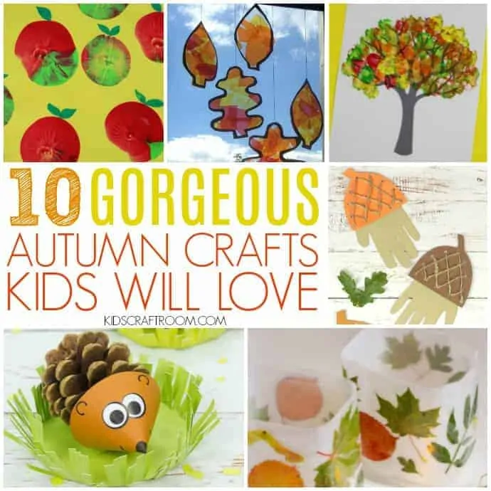 Make the most of the season with these 10 Easy Autumn Crafts for Kids. Such lovely ways to inspire creativity and fun! #kidscrafts #Autumn #Fall #autumncrafts #fallcrafts #easycrafts 