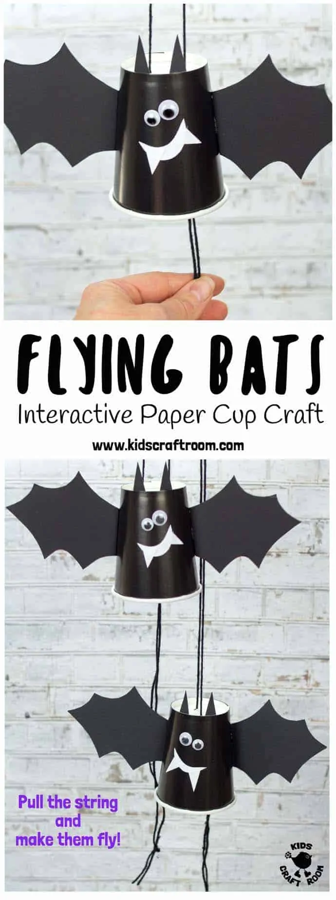 A collage of Flying Bat Crafts For Kids.