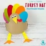 Looking for an easy Thanksgiving craft the whole family can enjoy? This Free Printable Turkey Hat Craft is so cute colourful and fun! #turkey #turkeycrafts #thanksgiving #printable #freeprintable #thanksgivingcrafts #hat #headband #kidscrafts #kidscraft #kidscraftroom