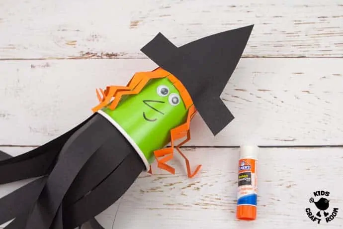 Step 9 Flying Paper Cup Witch Craft For Kids.
