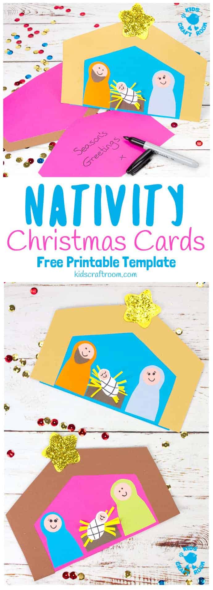Christmas Card Nativity Craft Kids Craft Room
