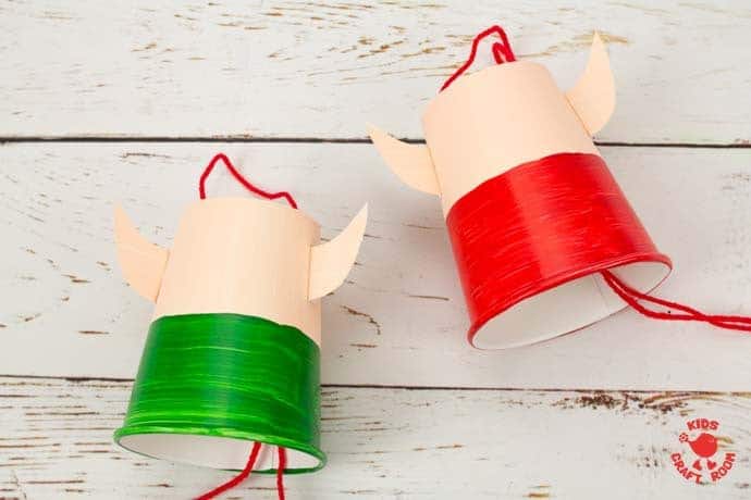 Jumping Paper Cup Elf Craft step 9