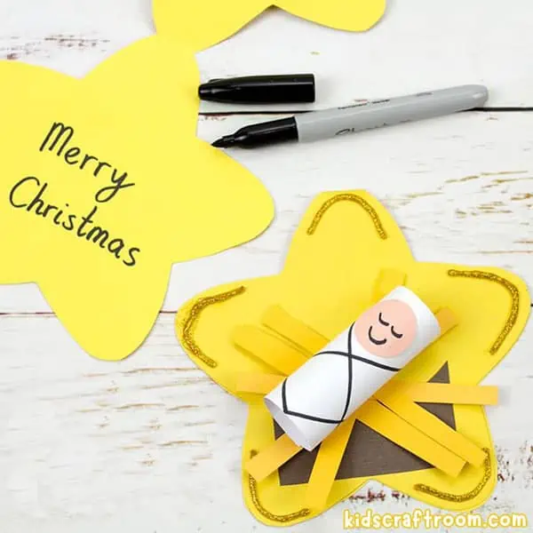 Christmas Cards - Baby Jesus Craft - pin image 2