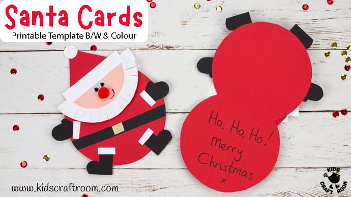 Santa Christmas Cards Craft Kids Craft Room
