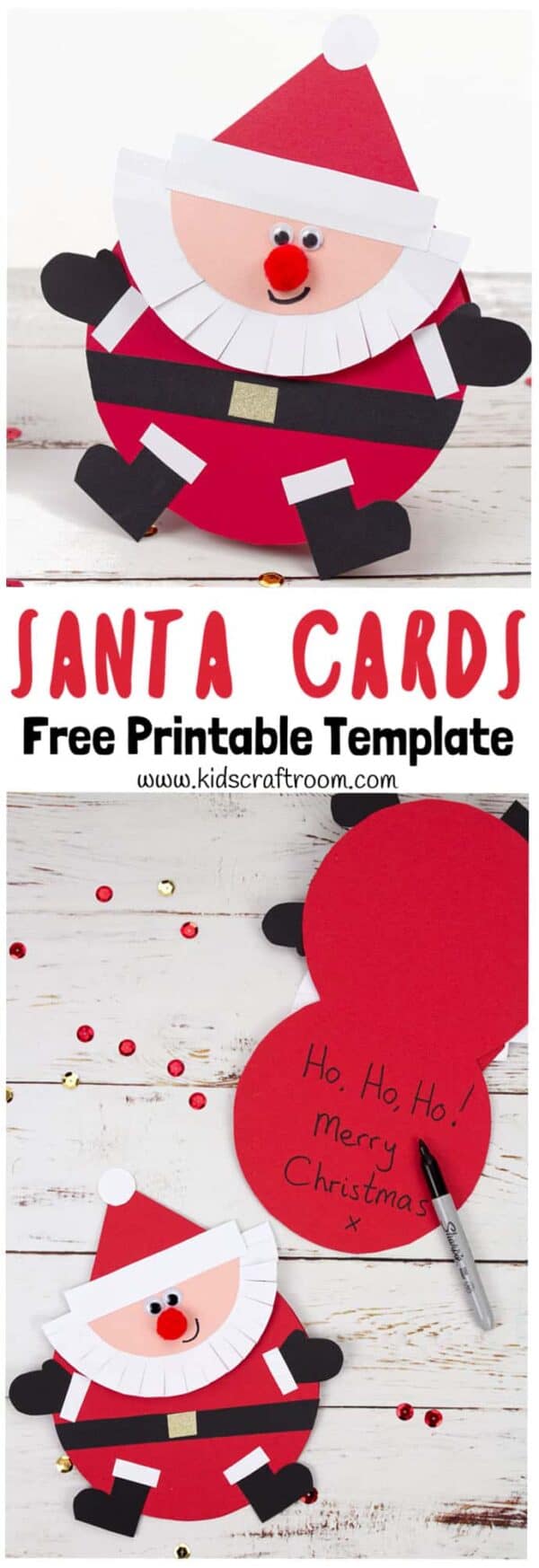 Free Printable Santa Card Template - Kids Craft Room