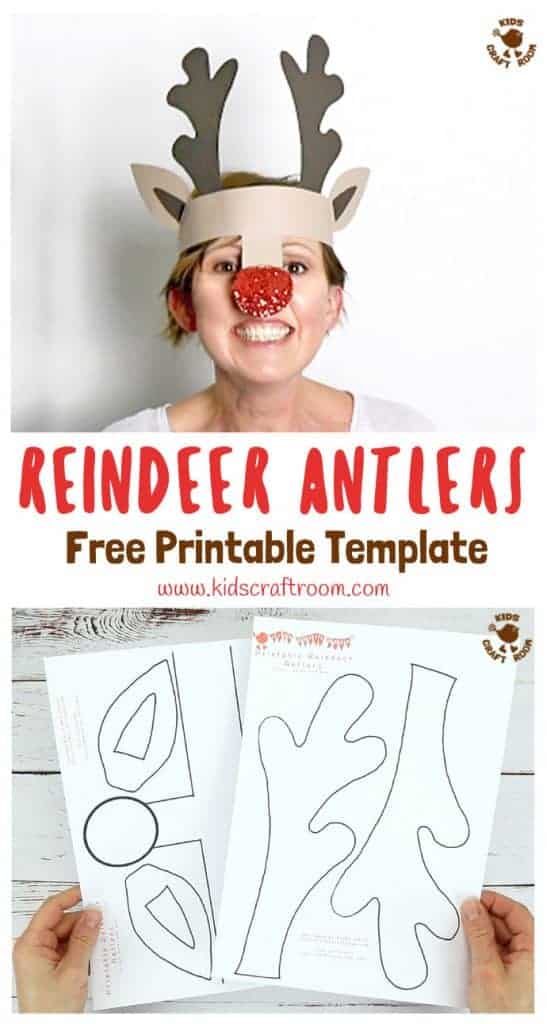 Free Printable Reindeer Antlers Template Kids Craft Room