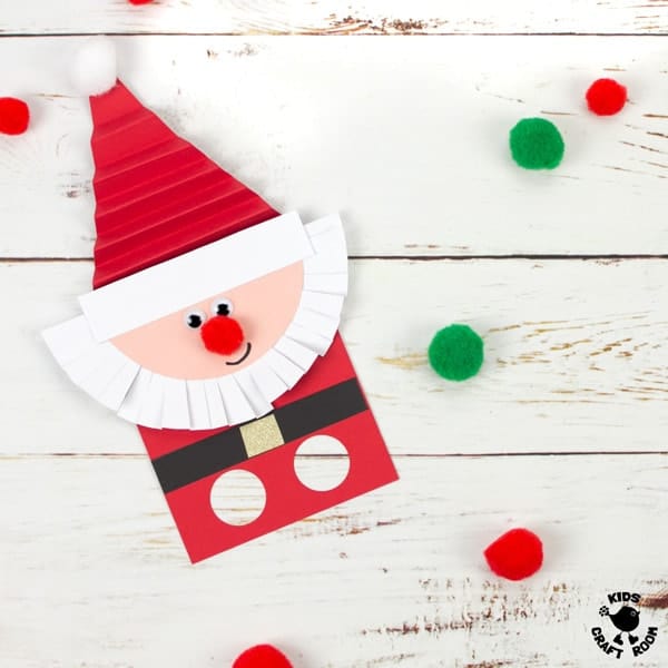 Cute Santa Finger Puppet With Printable Template