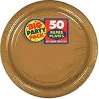 Amscan 640013.19 Party Supplies, 7-Inch, Gold