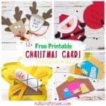 Would you love to send homemade Christmas cards this year? We've made it super easy with this gorgeous collection of FREE PRINTABLE CHRISTMAS CARDS. Grab your downloads are enjoy some fun Christmas card crafts today! #christmas #christmascards #christmascrafts #kidscrafts #greetingcards #printables #cards #preschool #kidscraftroom