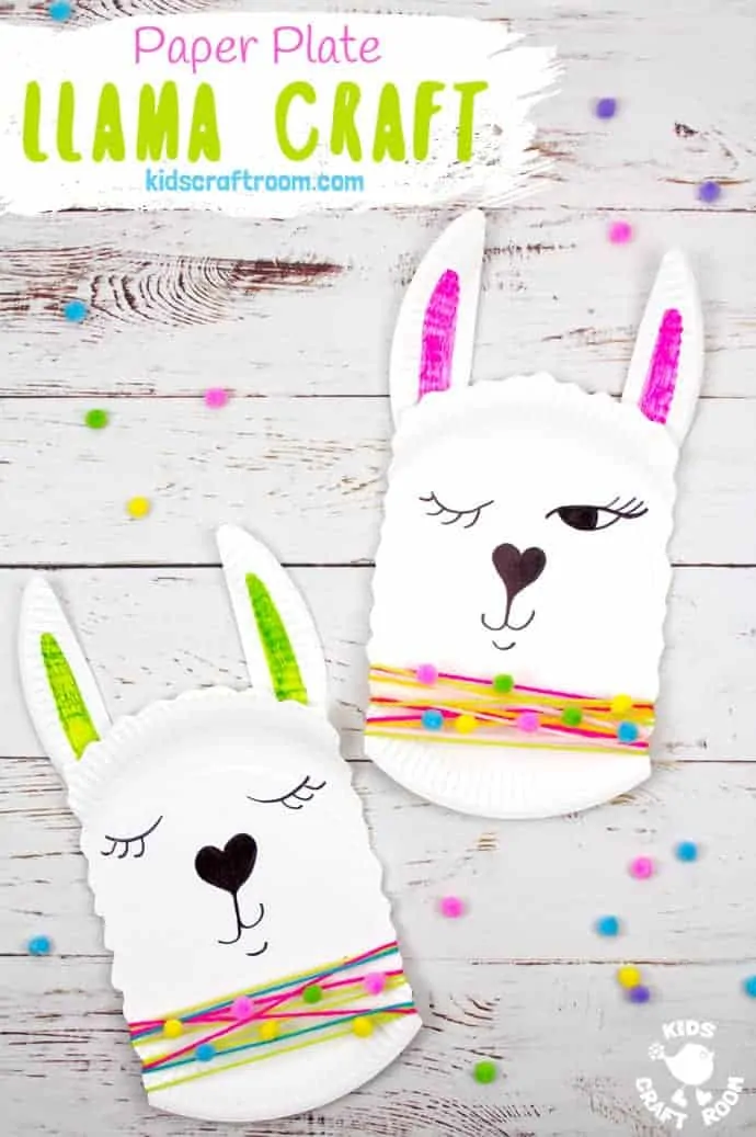This Paper Plate Llama Craft is so adorable! It's a quick and easy llama craft for kids and a cute quirky idea for a Valentine's Day card too! Add a written llama pun message to make a llama valentine craft that's sure to delight! Llama be your Valentine! #kidscraftroom #kidscrafts #llama #llamacraft #valentine #valentinesday #valentinesdaycrafts #llamas #paperplatecrafts