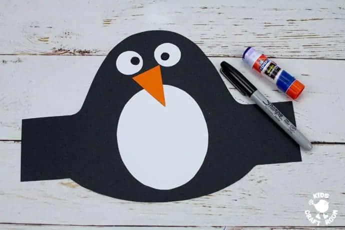 Printable Penguin Hat Craft step 4
