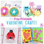 20+ Free Printable Valentine Crafts For Kids. They are all so cute and gorgeous, which will you choose first? So much creative fun for Valentine's Day! #kidscraftroom #Valentine #valentinecrafts #valentinesday #valentinesdayforkids #valentinecards #kidscrafts #printables #printablecrafts #freeprintables