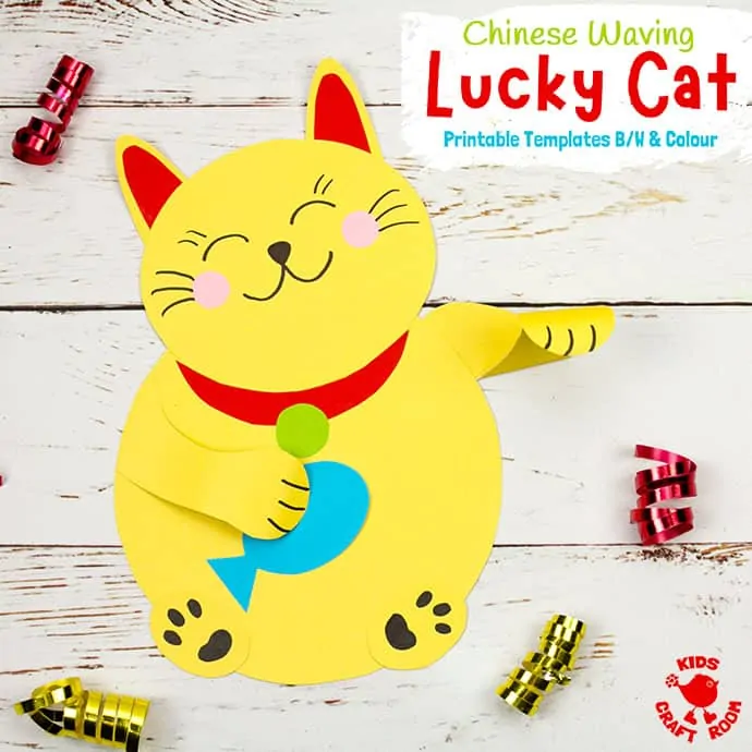 Waving Chinese Lucky Cat Craft pin 2