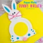 This Paper Plate Easter Bunny Wreath Craft is so cute! Such a fun Easter craft for kids and a lovely Easter Bunny craft to decorate your doors this Spring. What a fun and easy Spring craft for kids. #kidscraftroom #Easter #eastercrafts #kidscrafts #Easterbunny #springcrafts #easterwreaths #paperplatecrafts #eastercraftsforkids