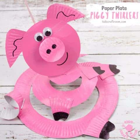Paper Plate Pig Twirler - Kids Craft Room