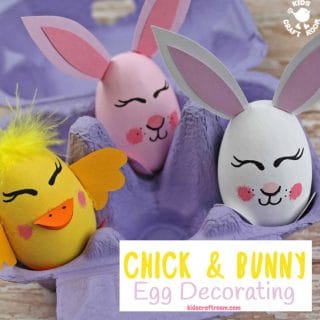 Bunny and Chick Egg Decorating Ideas - Kids Craft Room