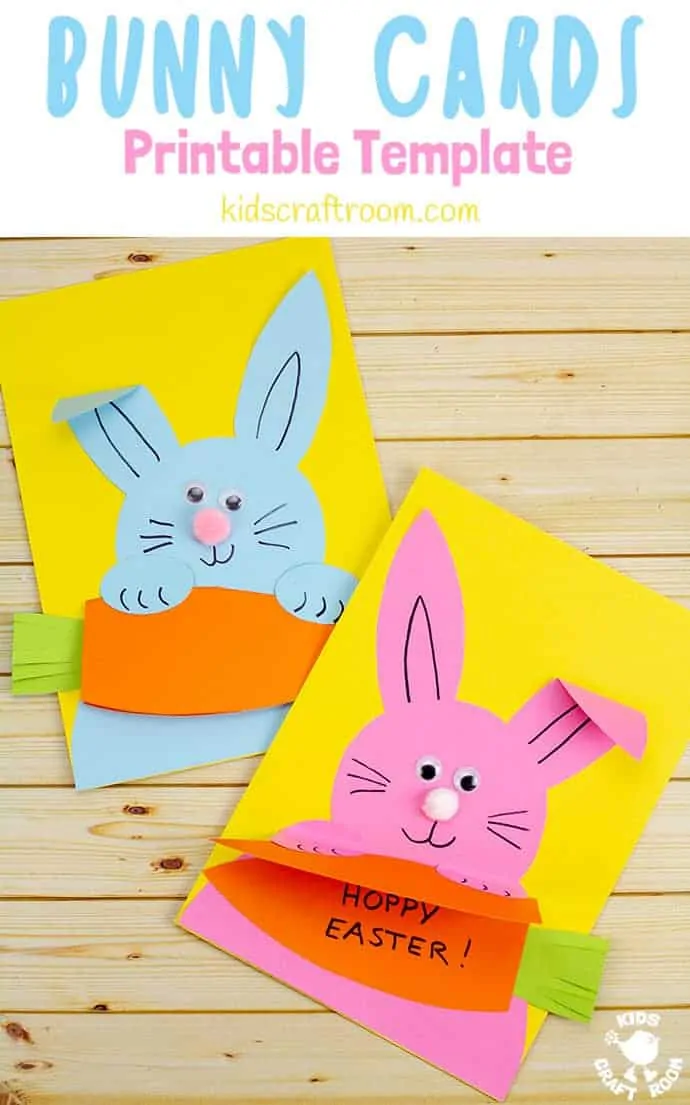 Carrot Nibbling Easter Bunny Cards pin 5