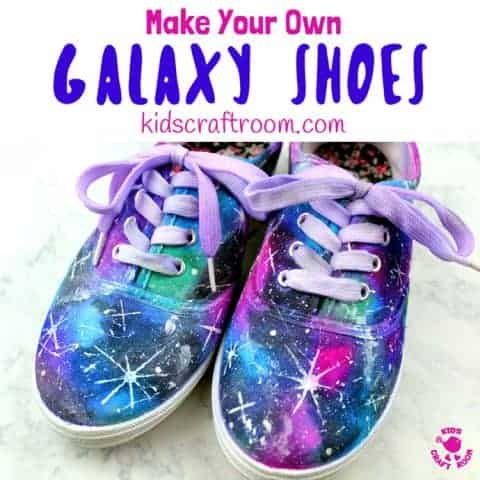 Diy Galaxy Shoes Kids Craft Room