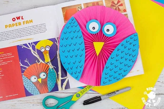 Easy Paper Owl Craft with book