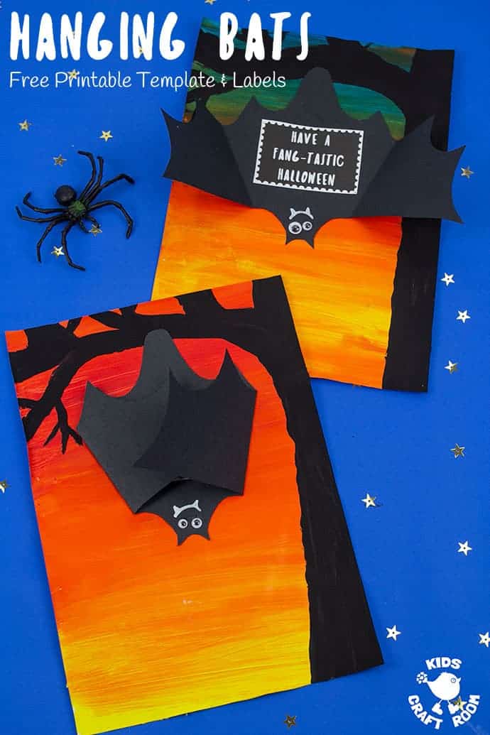 Hanging Bat Craft For Kids pin image 2