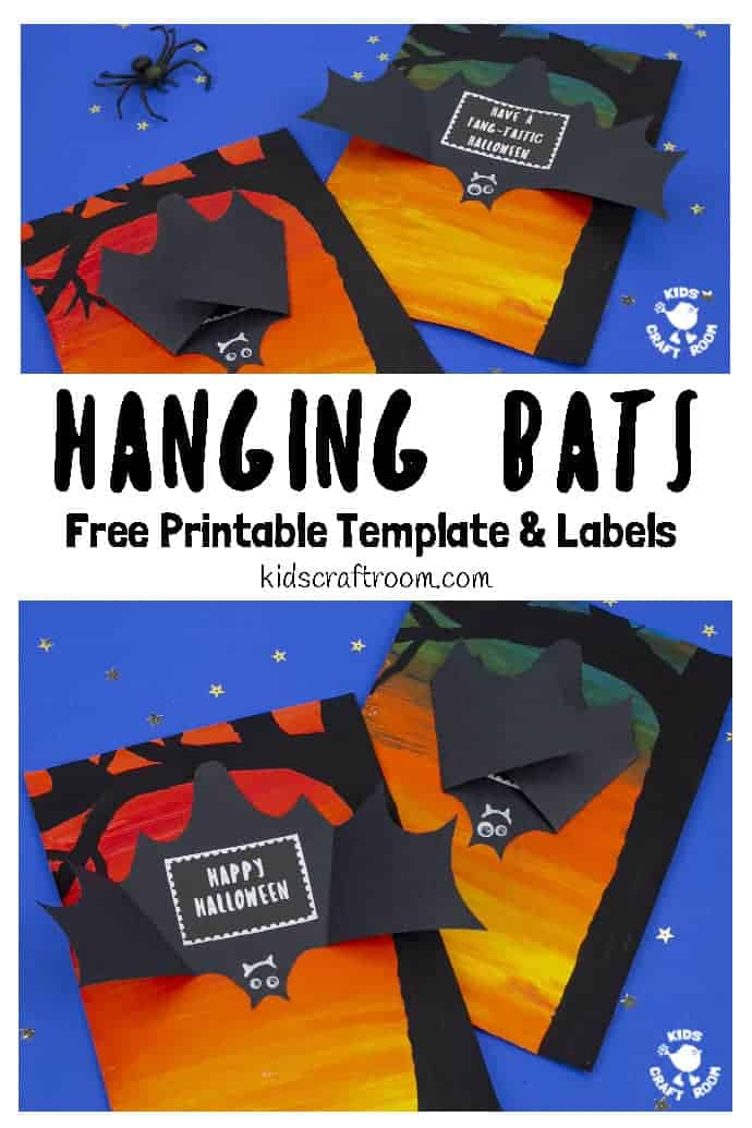 Hanging Bat Craft For Kids pin image 1