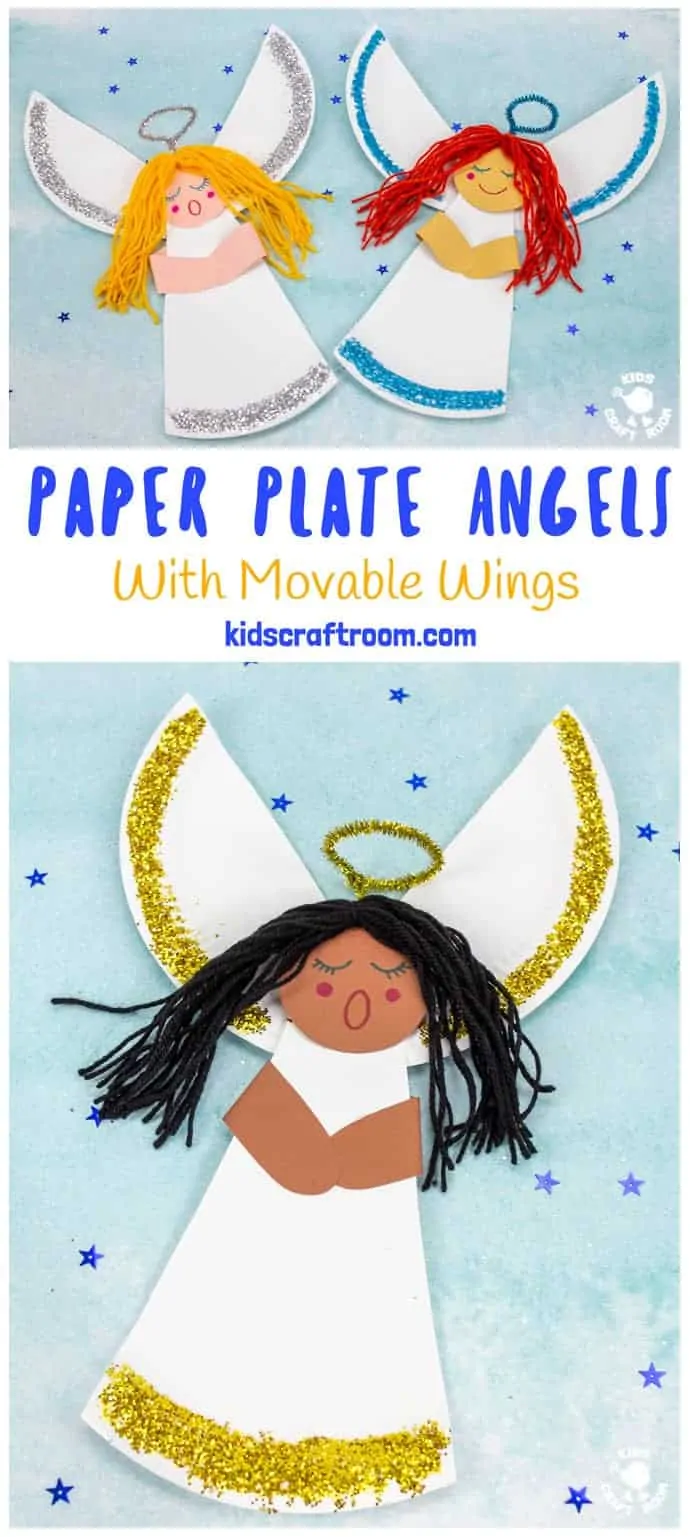 Paper Plate Angel Craft For Kids pin image