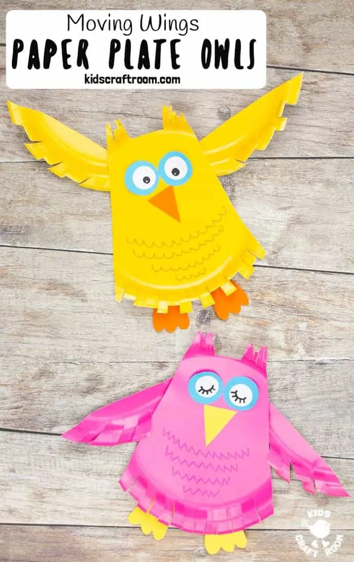 paper plate owl craft pin image 2