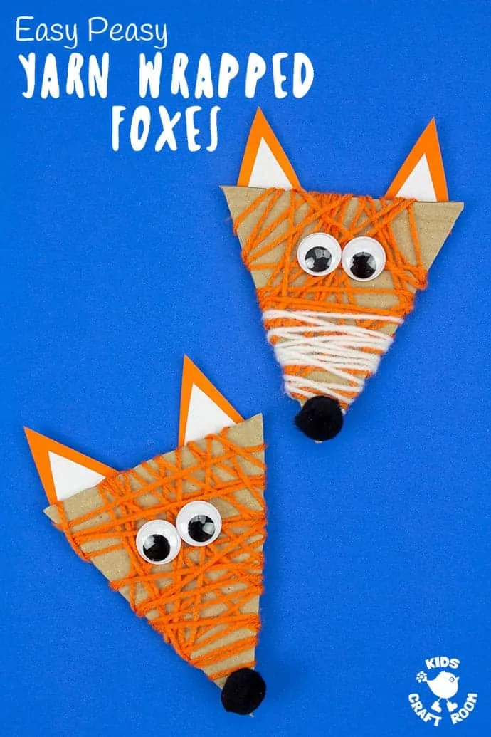 Yarn Wrapped Fox Craft pin image 2
