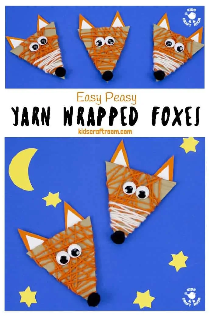 Yarn Wrapped Fox Craft pin image 3