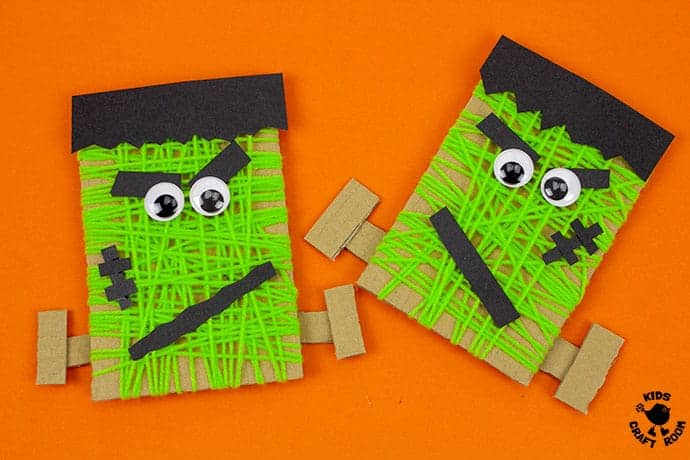 Yarn Wrapped Frankenstein Craft Sample 4