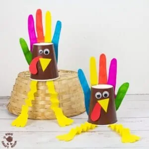 Handprint and Paper Cup Turkey Craft