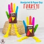 Handprint and Paper Cup Turkey Craft