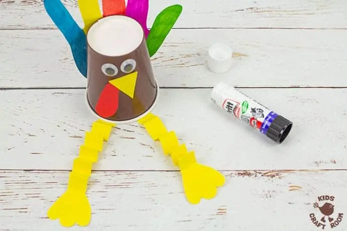 Handprint and Paper Cup Turkey Craft step 8