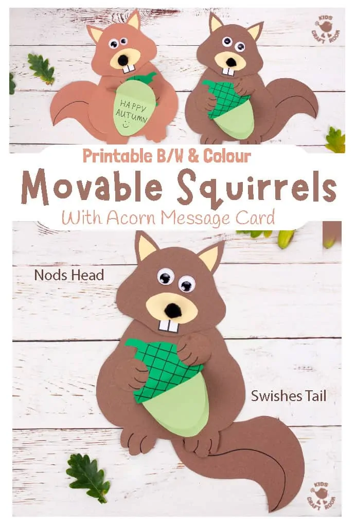 Easy Movable Squirrel Craft pin 1