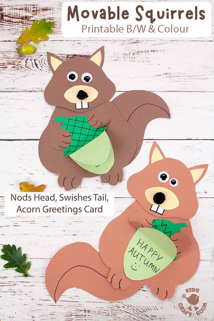 Easy Movable Squirrel Craft pin 3
