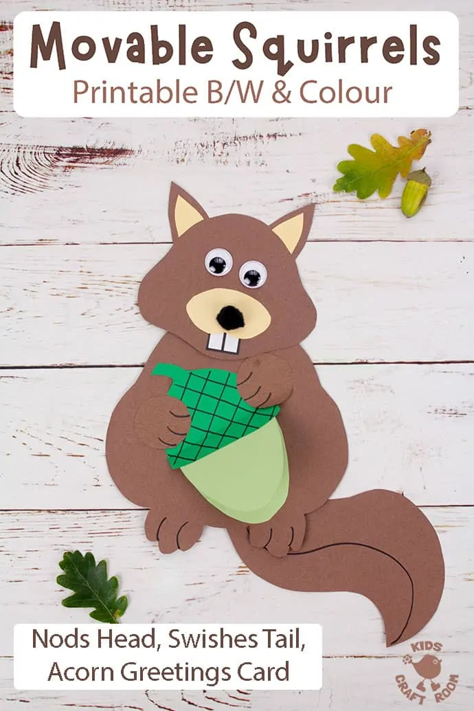 Easy Movable Squirrel Craft pin 4