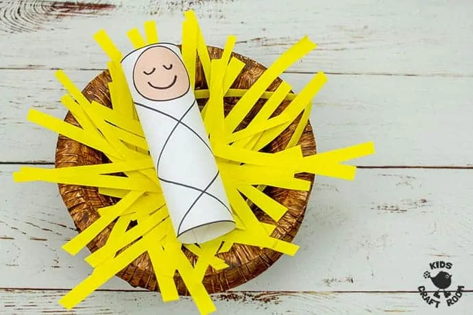 Baby Jesus In A Manger Craft step 7