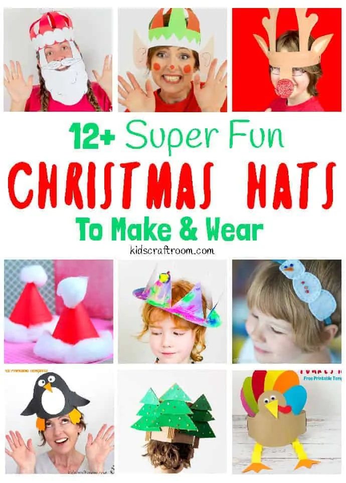 Christmas hats to make and wear pin 1