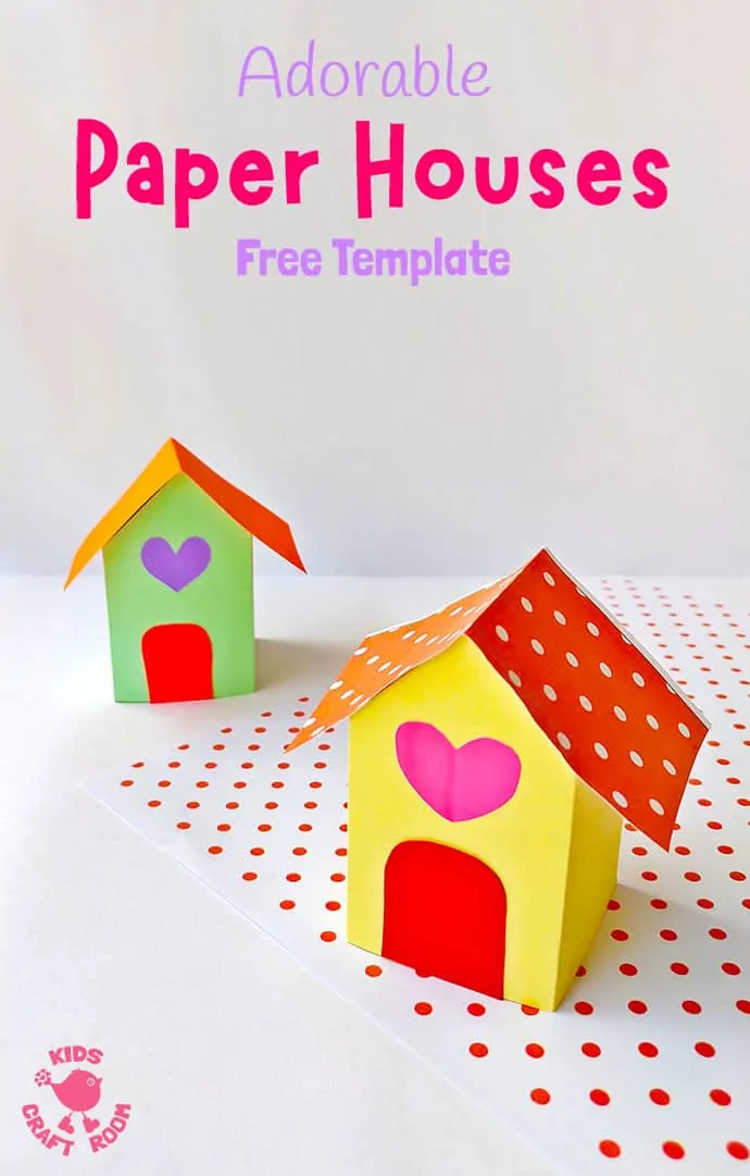 3D Paper House Craft pin 1