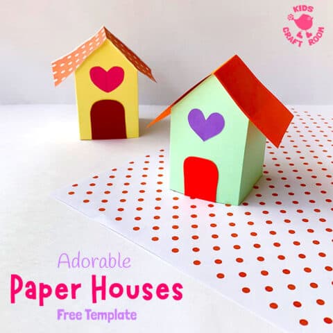 3D Paper House Craft - Kids Craft Room