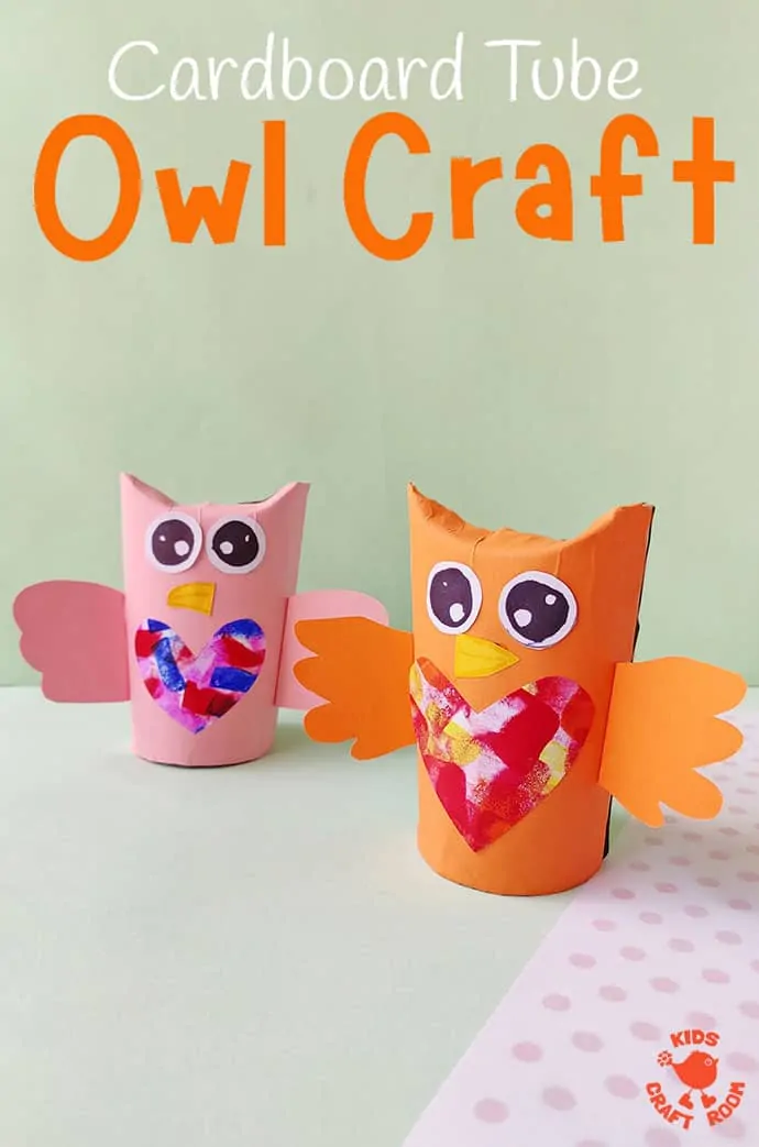 Cardboard Tube Owl Craft pin 1