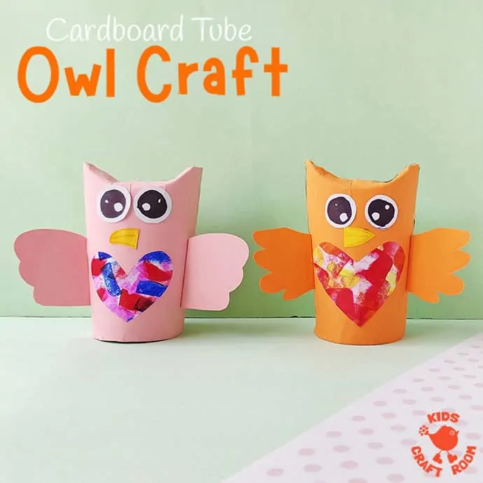 Cardboard Tube Owl Craft pin 2
