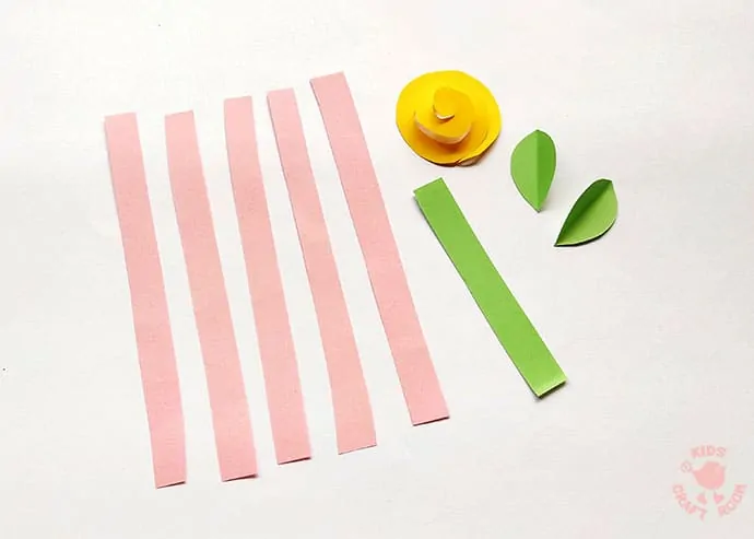 Easy Paper Flower Craft step 1