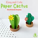 3D Paper Cactus Craft