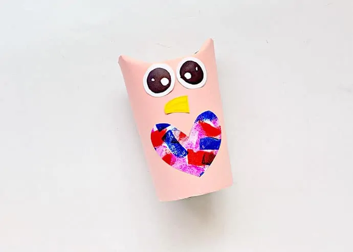 Cardboard Tube Owl Craft step 5