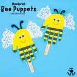 Handprint Bee Puppet Craft